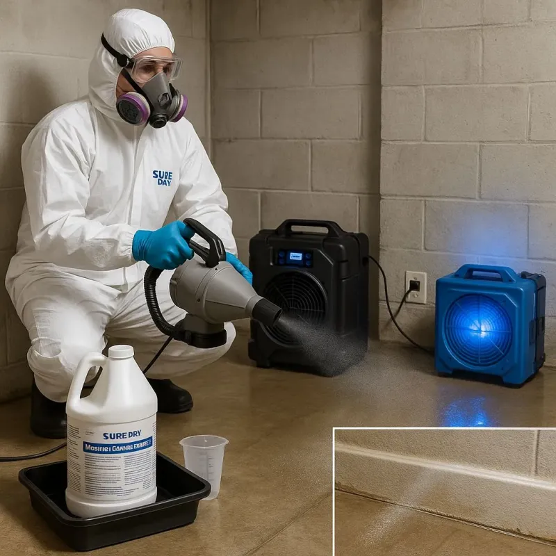 Sanitization and Odor Removal process in Upland, CA